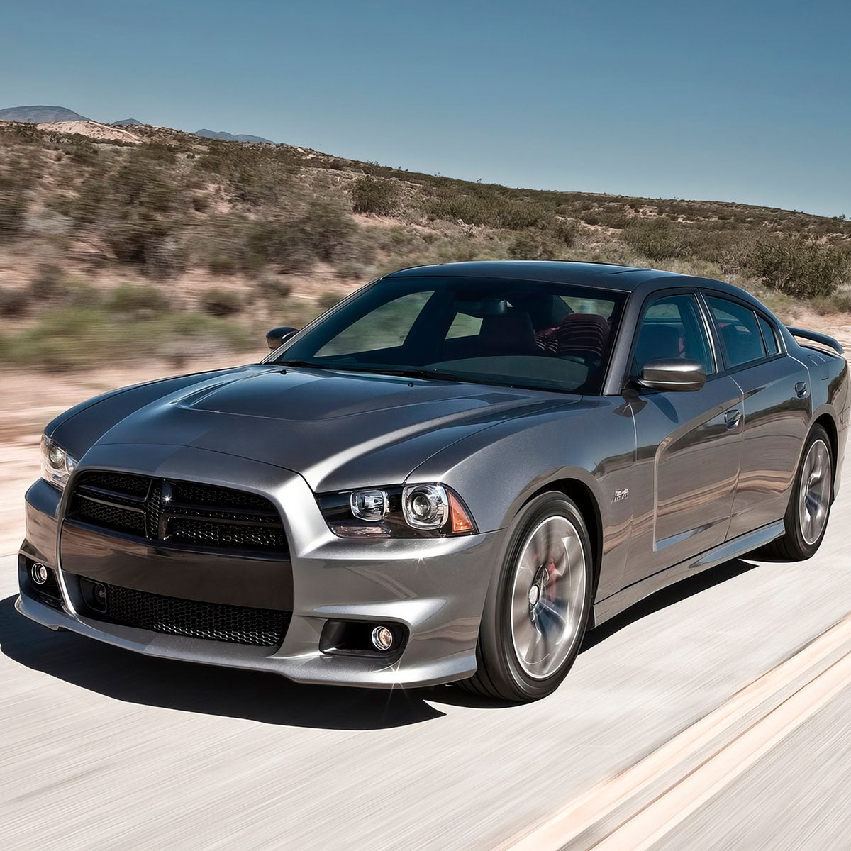 2011-2014 Dodge Charger Hood Replacement SRT 392 Style Aluminum Black