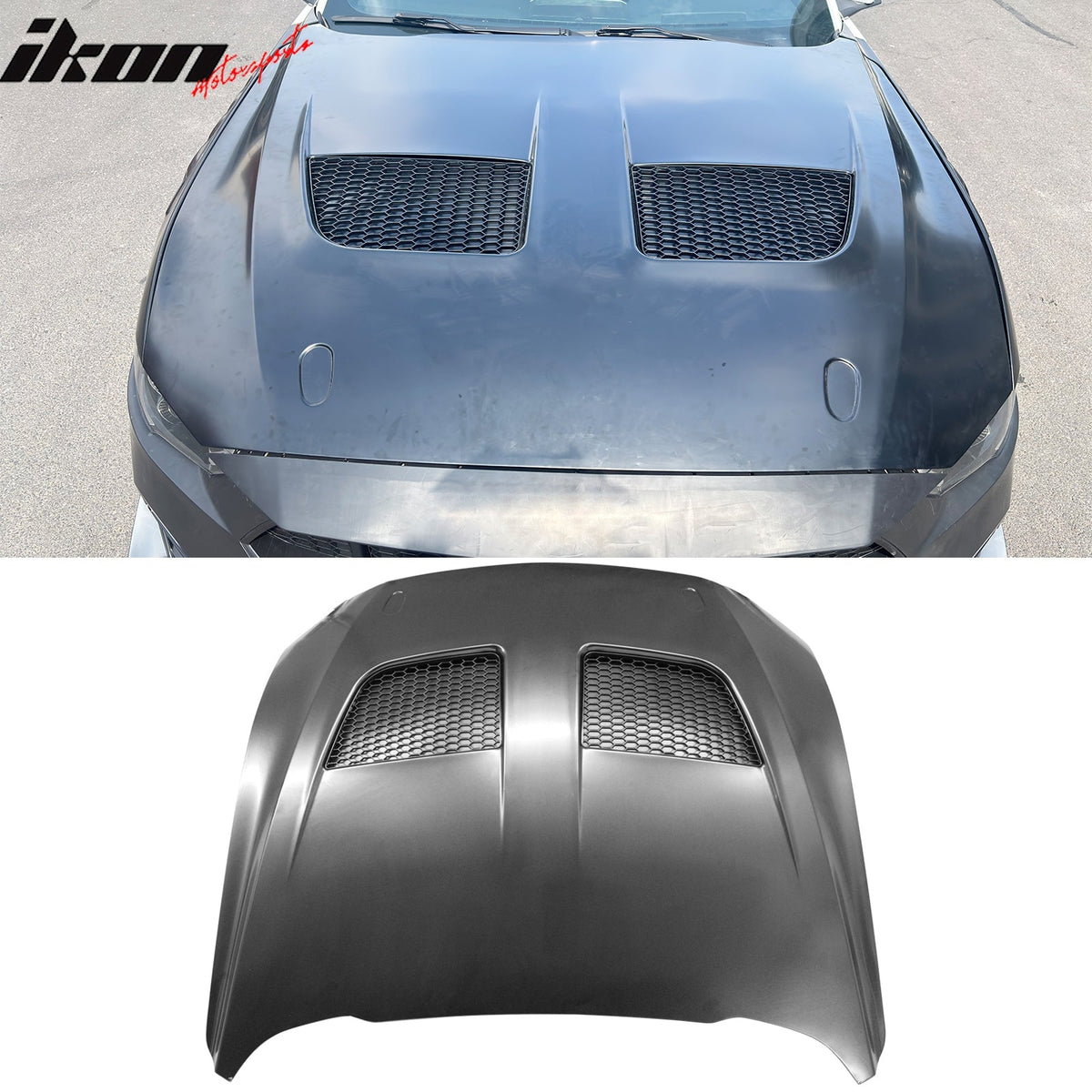 Front Hood Cover Bonnet for Ford Mustang 2018-2023 GTD Style Aluminum