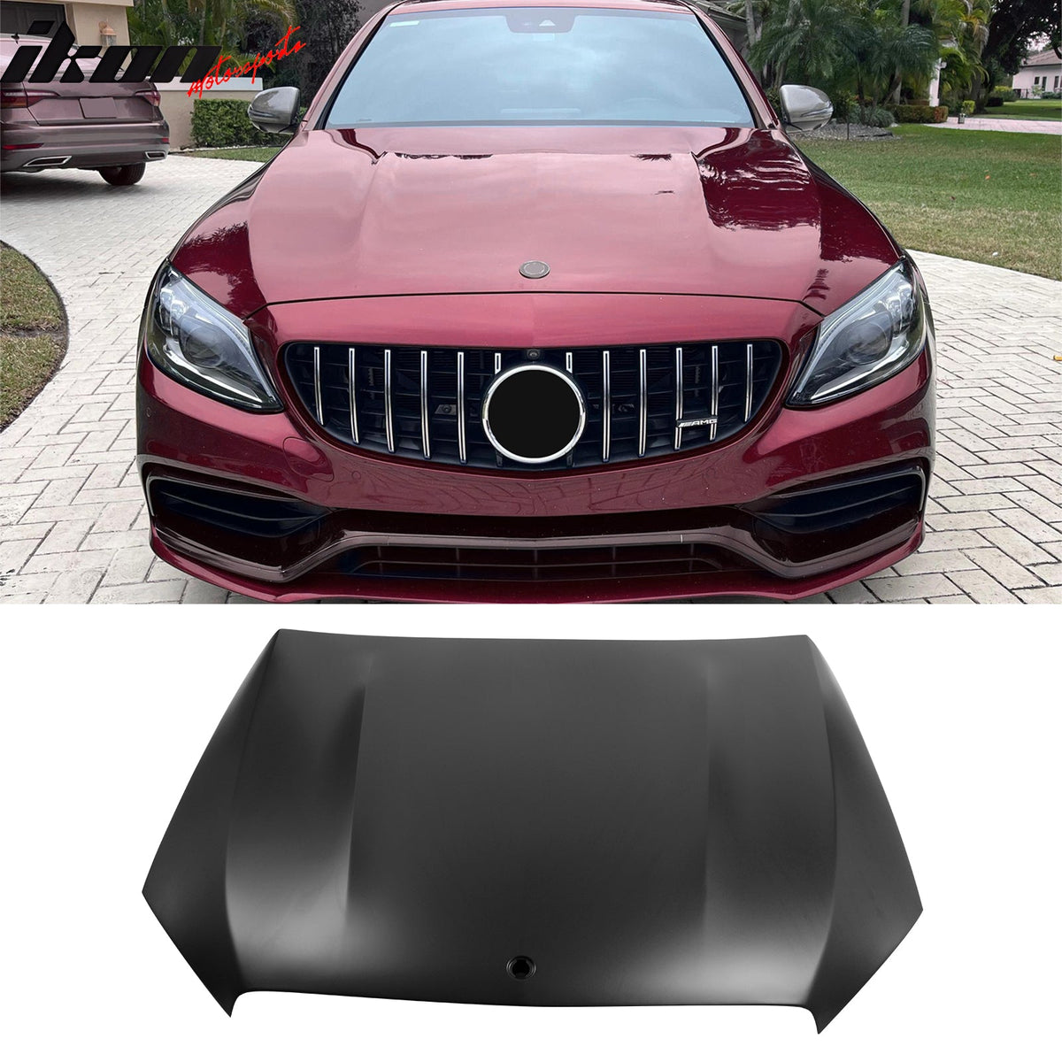 2015–2021 Benz C-Class W205 C63 Style Front Hood Scoop Vent Aluminum