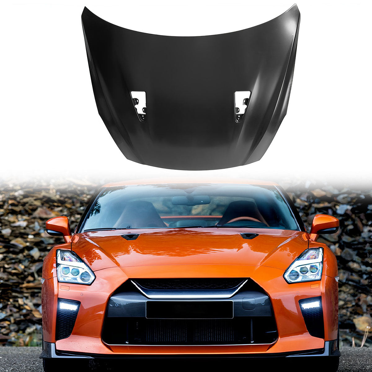 2009-2024 Nissan R35 GTR Hood Facelift Style(17+) Car Hood Replacement
