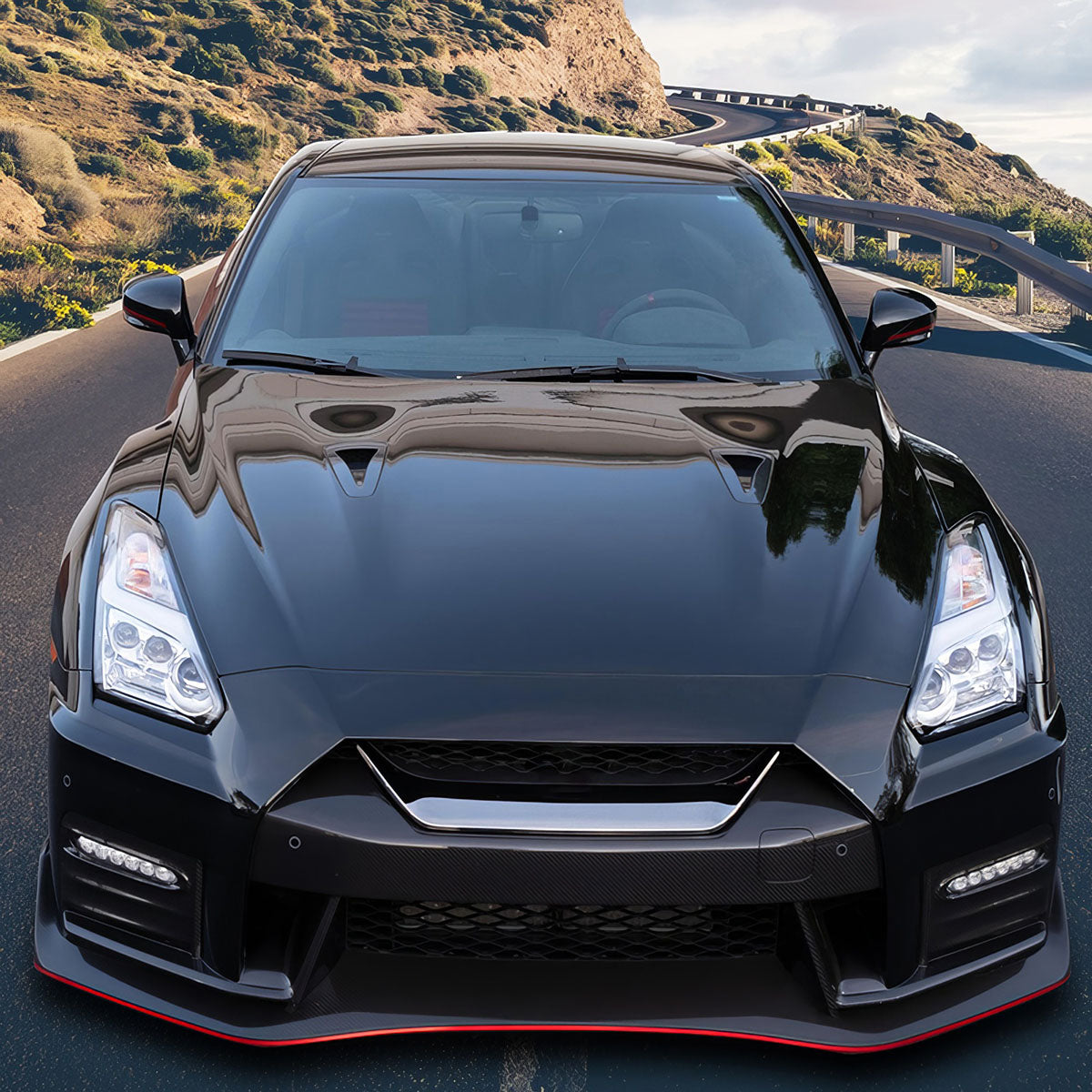 2009-2024 Nissan R35 GTR Hood Facelift Style(17+) Car Hood Replacement