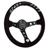 Heart 350mm Steering Wheel + Short Hub Adapter Kit For Mazda Miata RX-7 RX-8 MX-3 MX-6