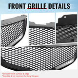 2004-2006 Acura TL Honeycomb Style Front Bumper Upper Grille w/ Frame Carbon Fiber Print ABS