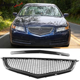2004-2006 Acura TL Honeycomb Style Front Bumper Upper Grille w/ Frame Carbon Fiber Print ABS