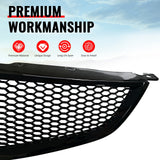 2004-2006 Acura TL Honeycomb Style Front Bumper Upper Grille w/ Frame Gloss Black ABS
