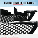 2004-2006 Acura TL Honeycomb Style Front Bumper Upper Grille w/ Frame Gloss Black ABS