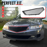2006-2008 Acura TSX Honeycomb Style Front Bumper Upper Grille Replacement Carbon Fiber Print ABS