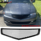 2006-2008 Acura TSX Honeycomb Style Front Bumper Upper Grille Replacement Carbon Fiber Print ABS