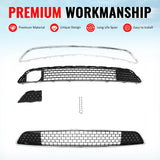 2011-2014 Chrysler 300 SRT8 Front Bumper Lower Grille SRT8 Style Chrome& Gloss Black ABS Mesh Grill Replacement