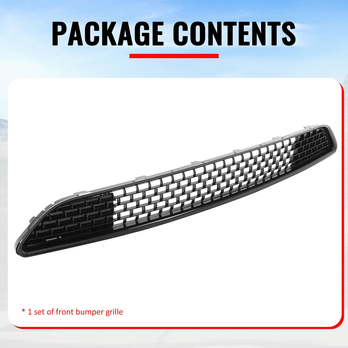 2011-2014 Chrysler 300 SRT8 Front Bumper Lower Grille SRT8 Style Gloss Black ABS Mesh Grill Replacement