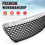2011-2014 Chrysler 300 SRT8 Style Front Bumper Upper Grille Chrome& Gloss Black ABS Mesh Grill Replacement
