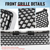 2011-2014 Chrysler 300 SRT8 Style Front Bumper Upper Grille Chrome& Gloss Black ABS Mesh Grill Replacement