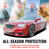 2011-2014 Chrysler 300 SRT8 Style Front Bumper Upper Grille Chrome& Gloss Black ABS Mesh Grill Replacement