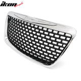 2011-2014 Chrysler 300 SRT8 Style Front Bumper Upper Grille Chrome& Gloss Black ABS Mesh Grill Replacement