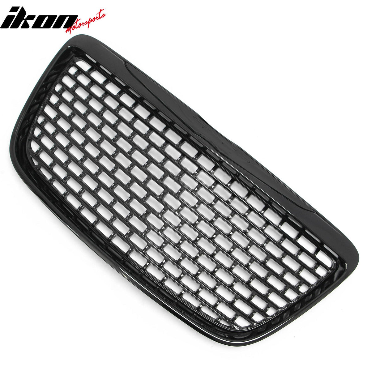 2011-2014 Chrysler 300 SRT8 Style Front Bumper Upper Grille Gloss Black ABS Mesh Grill Replacement