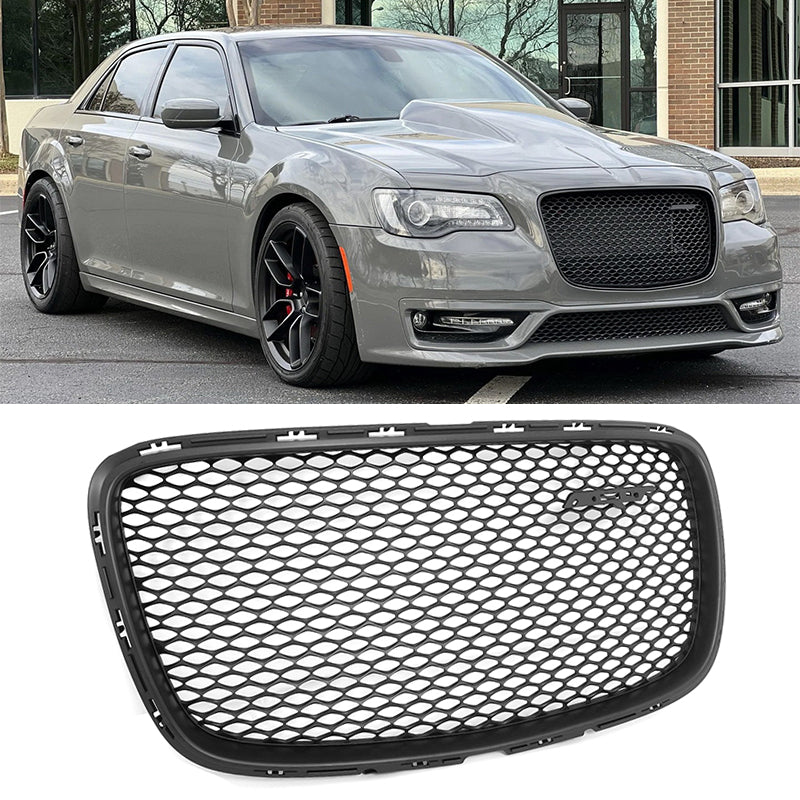 2015-2023 Chrysler 300 Matte Black SRT Style Front Bumper Grille ABS