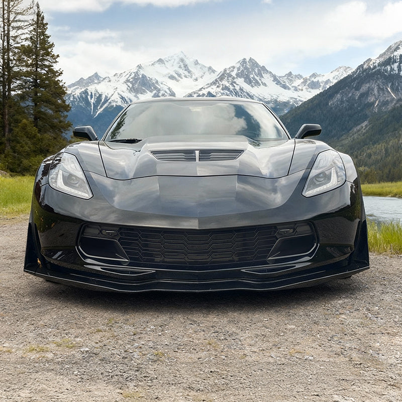 2014-2019 Chevy Corvette Gloss Black C7 Z06 Front Bumper Grille ABS