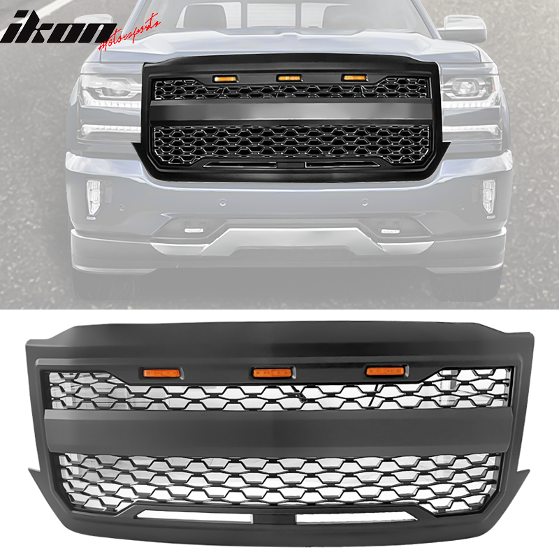 2016-2018 Chevy Silverado 1500 Front Bumper Hood Mesh Grille Grill