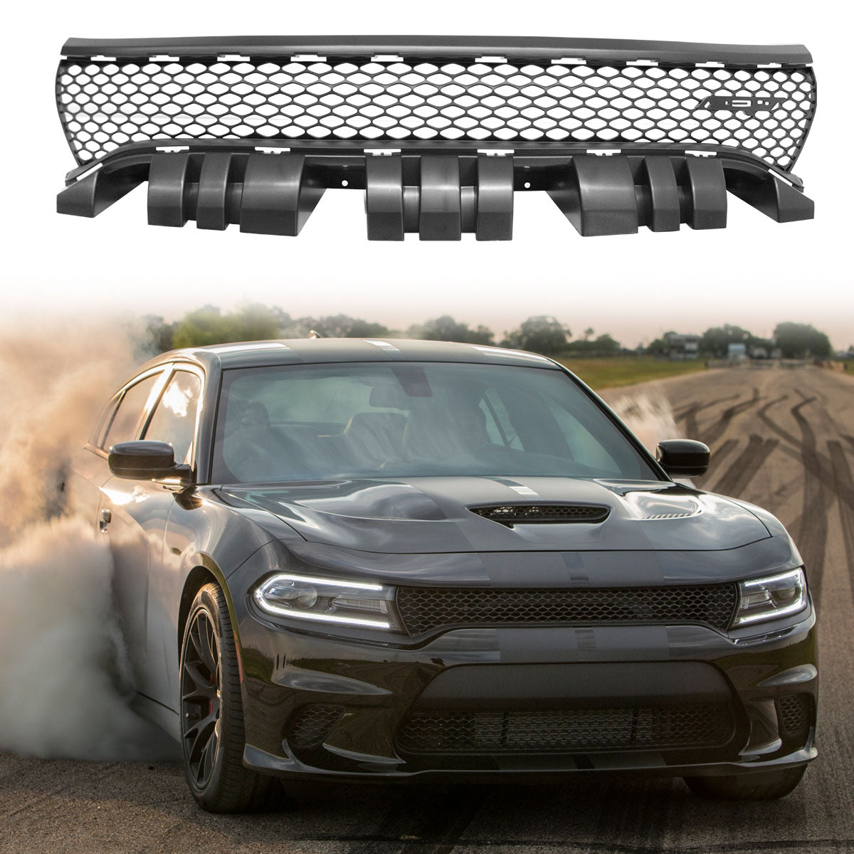 Upper Grille for Dodge Charger SRT Scat Pack Daytona 2015-2023 Unpainted