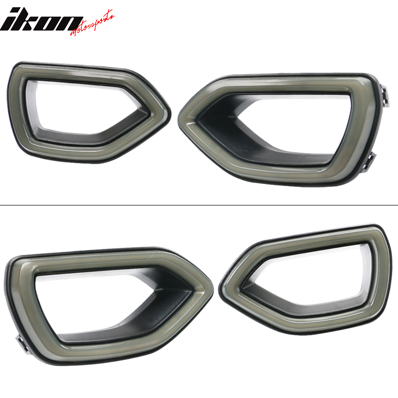 2015-2023 Dodge Charger Black Front Bumper Foglights Grille Lights PP
