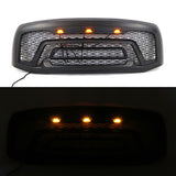2006-2009 Dodge Ram 1500 2500 3500 Black Grille W/Signal Light