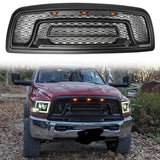 2009-2012 Dodge Ram 1500 Gloss Black Front Upper Grille W/Signal Light