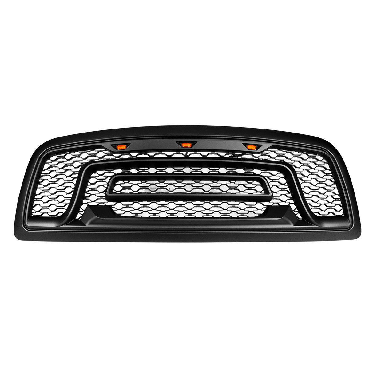 2009-2012 Dodge Ram 1500 Gloss Black Front Upper Grille W/Signal Light