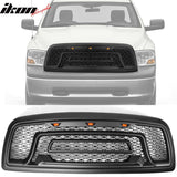 2009-2012 Dodge Ram 1500 Gloss Black Front Upper Grille W/Signal Light