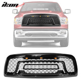 2009-2012 Dodge Ram 1500 Gloss Black Front Upper Grille W/Signal Light