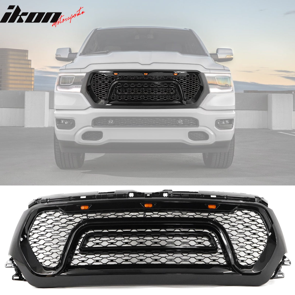 2019-2023 Ram 1500 Rebel Style Grille w/ Signal Lights ABS