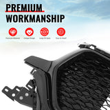 2019-2024 Ram 1500 Longhorn Honeycomb Style Gloss Black Front Bumper Grille ABS