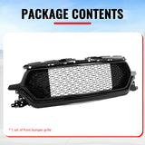 2019-2024 Ram 1500 Longhorn Honeycomb Style Gloss Black Front Bumper Grille ABS