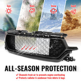 2019-2024 Ram 1500 Longhorn Honeycomb Style Gloss Black Front Bumper Grille ABS