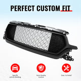 2019-2024 Ram 1500 Longhorn Honeycomb Style Matte Black Front Bumper Grille ABS