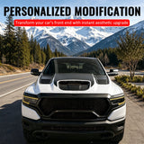 2019-2024 Ram 1500 Longhorn TRX Style Gloss Black Front Bumper Grille ABS
