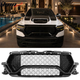 2019-2024 Ram 1500 Longhorn TRX Style Gloss Black Front Bumper Grille ABS