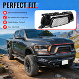 2019-2024 Ram 1500 Rebel OE Style Gloss Black Front Bumper Grille ABS