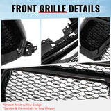 2019-2024 Ram 1500 Rebel OE Style Gloss Black Front Bumper Grille ABS