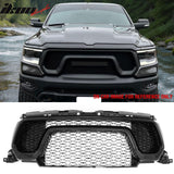 2019-2024 Ram 1500 Rebel OE Style Gloss Black Front Bumper Grille ABS
