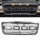 2004-2008 Ford F150 R Style Front Bumper Upper Grille W/ LED Lights