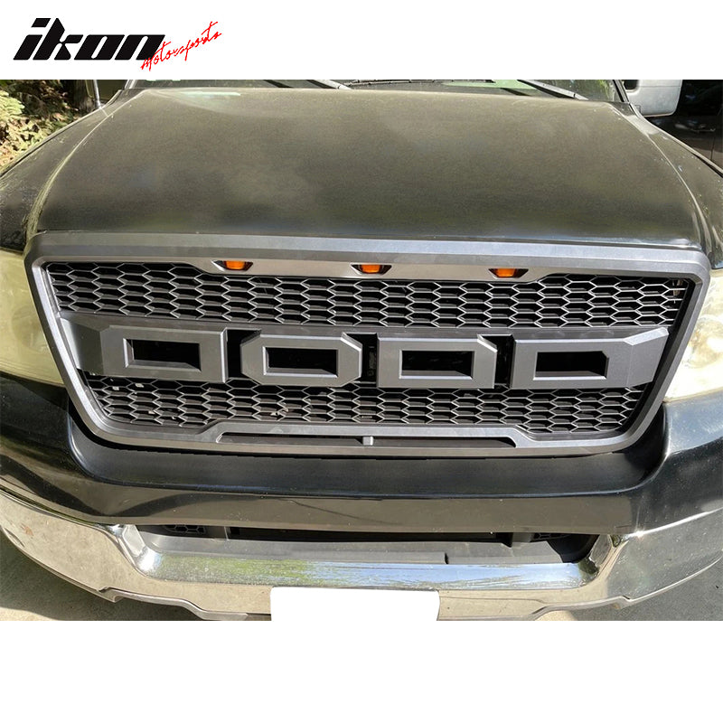 2004-2008 Ford F150 R Style Front Bumper Upper Grille W/ LED Lights