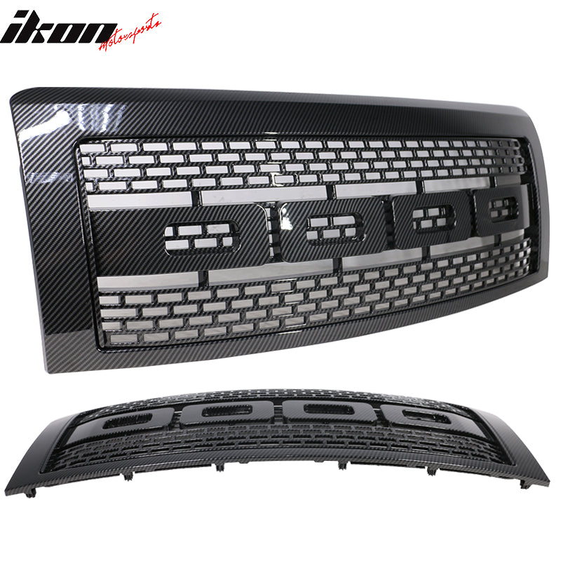 2009-2014 Ford F150 R Front Bumper Hood Grille Mesh Hood Guard ABS