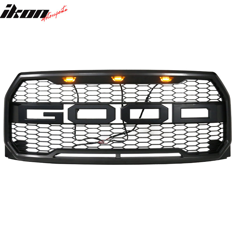 2015-2017 Ford F150 R Front Bumper Hood Mesh LED Grille Replacement