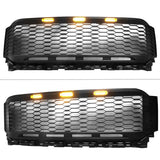 2021-2023 Ford F-150 Grill R Style Front Mesh Car Grille w/ LED ABS