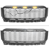 2021-2023 Ford F-150 Grill R Style Front Mesh Car Grille w/ LED ABS