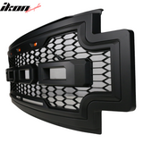 2017-2019 F-250 F-350 R Style Front Bumper Hood Grille Matte Black