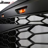 2017-2019 F-250 F-350 R Style Front Bumper Hood Grille Matte Black