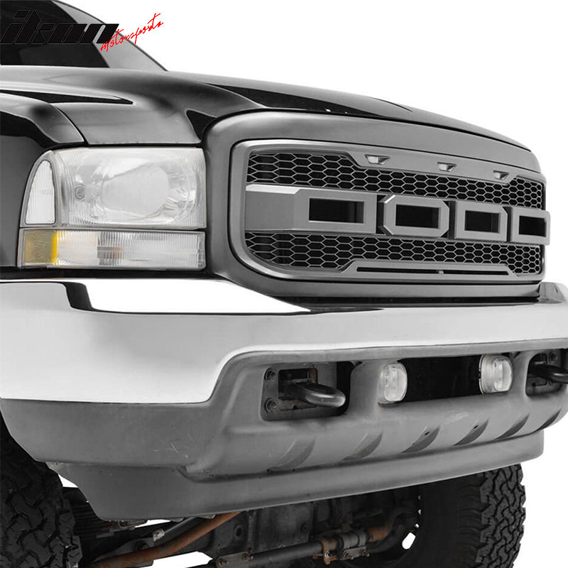 1999-2004 Ford F250 F350 New R Front Bumper Grille Hood Package ABS