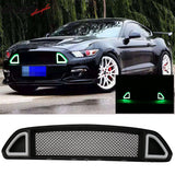 2015-2017 Ford Mustang Black Front Hood Bumper Mesh Grill Grille ABS