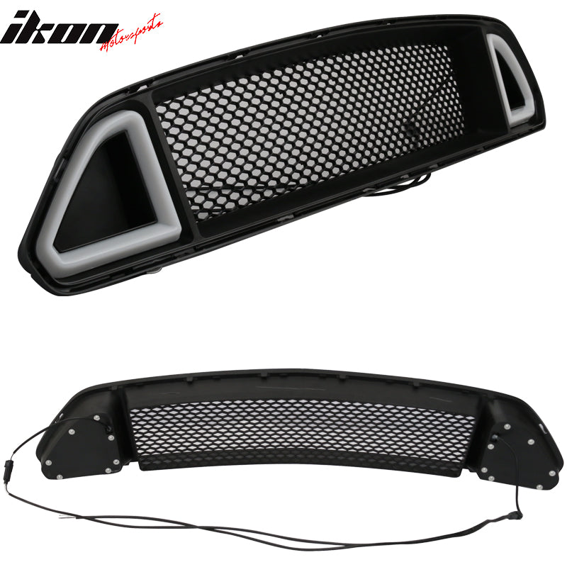 2015-2017 Ford Mustang Black Front Hood Bumper Mesh Grill Grille ABS